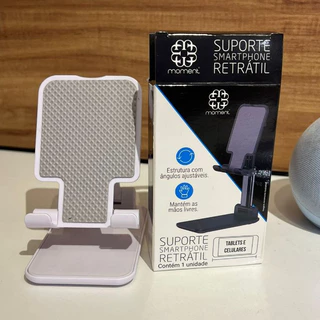 Suporte Celular e tablet Retrátil Dobrável Mesa Preto Ajustavel Apoio Mesa