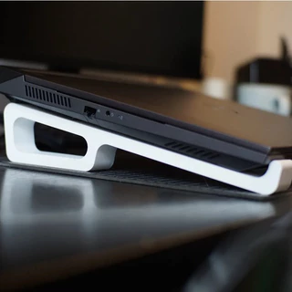 Suporte para Notebook Laptop Stand Ergonômico Impresso em 3D PETG Resistente Branco Preto