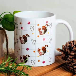 Caneca Personalizada com Foto Pet Cachorro Gato Porcelana 325ml Alta Qualidade