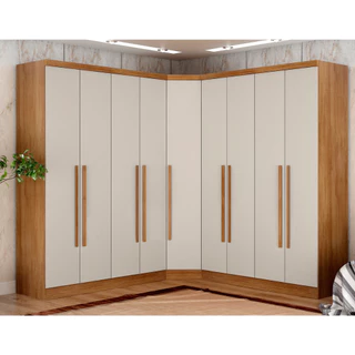 Guarda-Roupa Modulado de Casal Safira 001 em MDF com 9 Portas e 6 Gavetas Clic Móveis em Oferta na Shopee