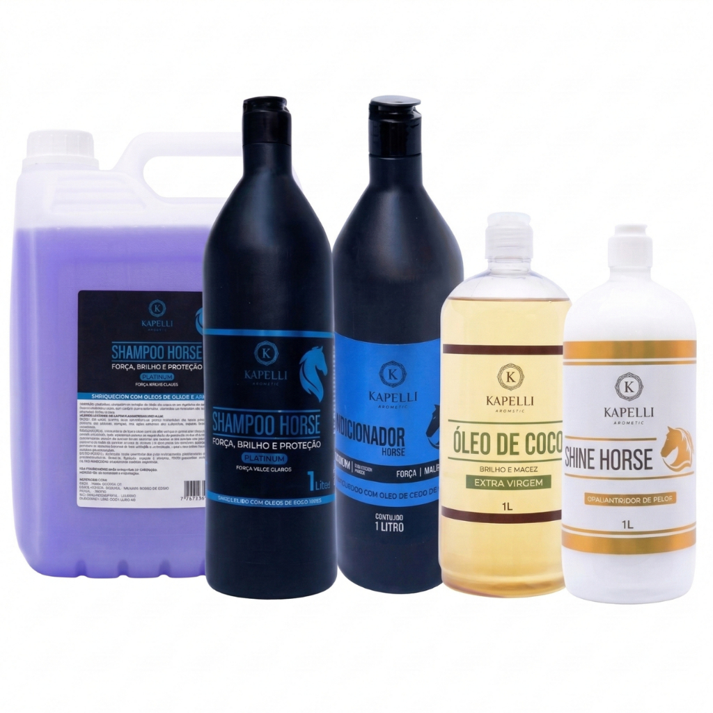 Kit Kapelli Horse Platinum: O Cuidado Nobre para o seu Melhor Amigo ...