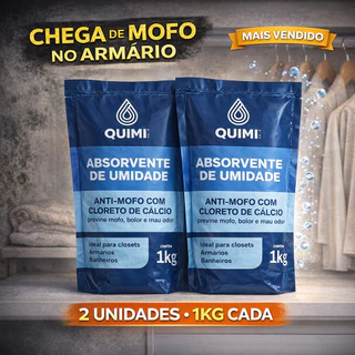 Kit 2k Cloreto de calcio 100% puro anti mofo desumidificador guarda roupas e armários em bolinhas em Oferta na Shopee