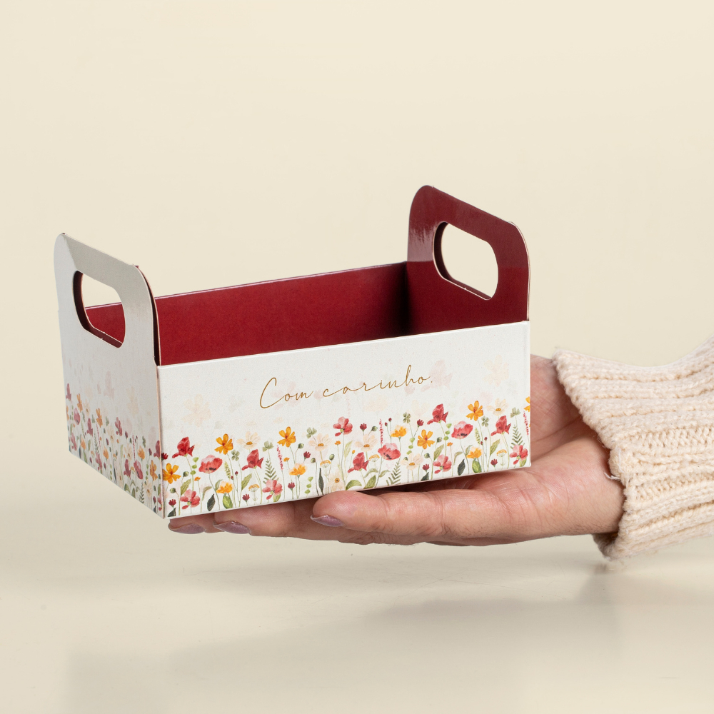 Embalagem Dia das Mães e Namorados  - Caixa Mini Caixote para Presentes e Lembrancinhas Com Carinho (05~15 uni.) em Oferta na Shopee