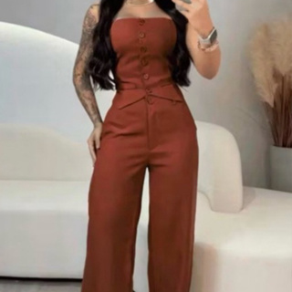 Conjunto Social TOMARA QUE CAIA CALÇA PANTALONA Alfaiataria Feminino bom Festas, Eventos e Encontros