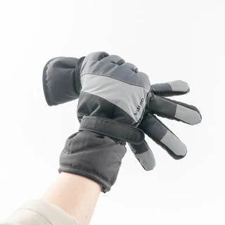 Luva Motoqueiro Engrossada e Forrada Feminina Masculina Faixa Refletiva Antiderrapante Com Pontos De Borracha FS6146