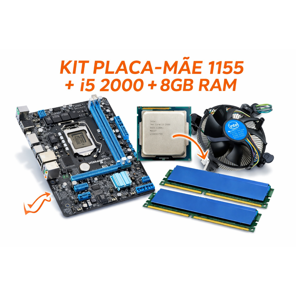 Kit Upgrade PC LGA 1155 i5 2ª Geração + 8GB RAM DDR3 | Pronto para Uso ...