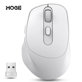 Mouse Sem Fio 2.4G + Bluetooth | Recarregável | 1600 DPI | 6 Botões | Ergonômico