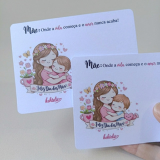 Envio rápido - 30 ou 50 Cards 8x11CM - Lembrancinha - Card para doces dia das mães - card dia das mães - mimo cliente em Oferta na Shopee