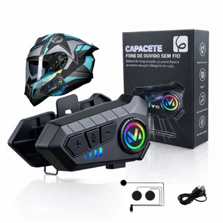 Fone Capacete V10 de Ouvido Moto Bluetooth | Controle de Voz e Resistente à Água