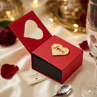 Colar Feminino + Caixa Com Rosas + Embalagem de Presente