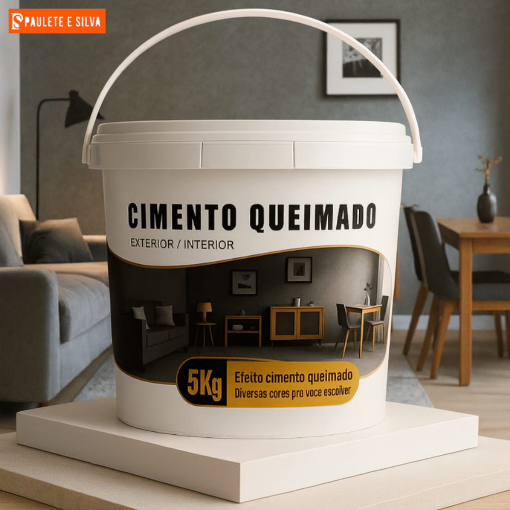 Cimento Queimado 5kg Pronto Para Uso Revestimento Premium Piso Parede ...