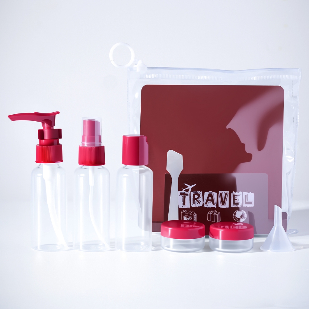 Kit De Frascos Para Viagem 5 Peças Creme Cosméticos Pote Higiene Pessoal ATP26-1
