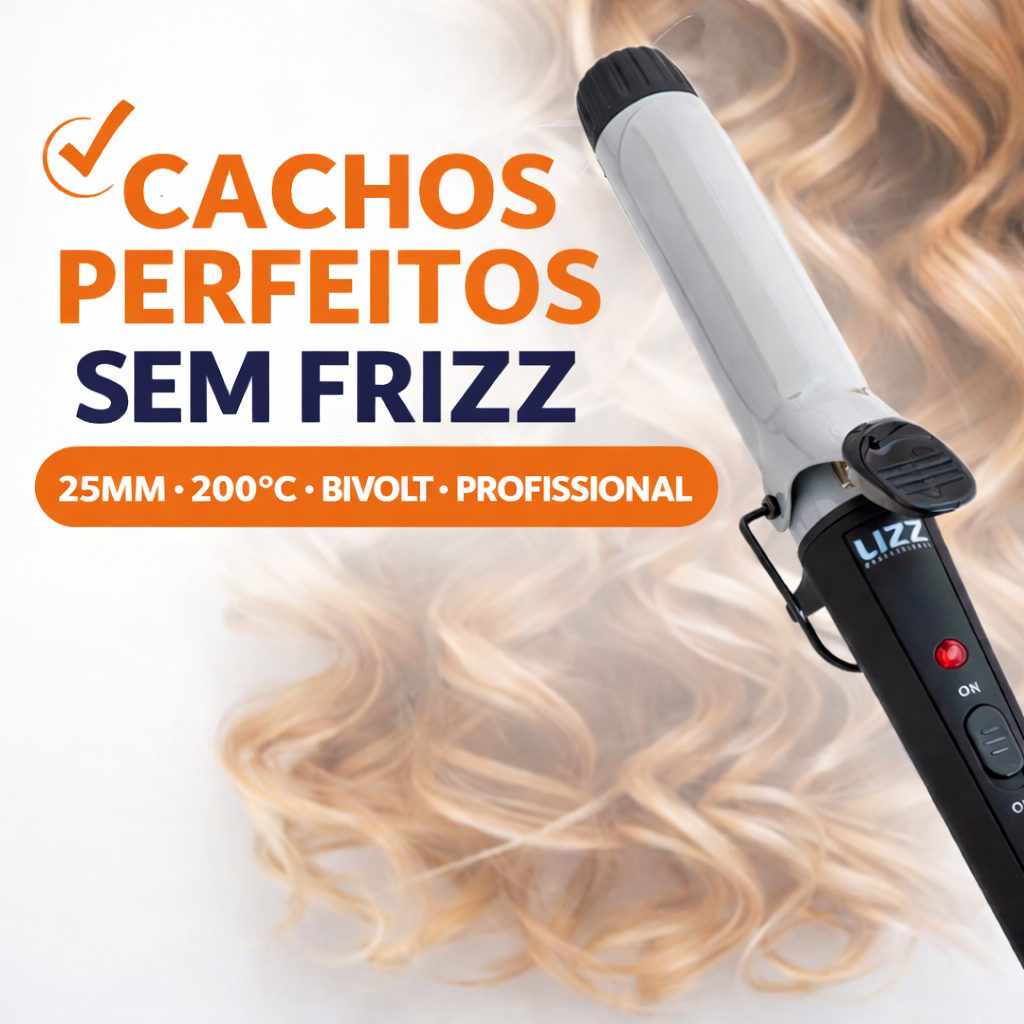Modelador de Cachos babyliss 25mm Lizz Profissional Bivolt 200°C