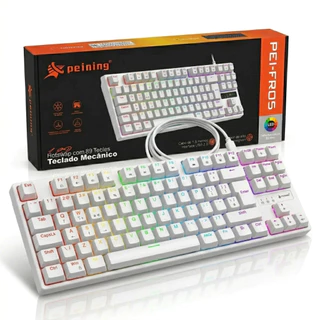 Teclado Mecanico Hot-Swap Gamer TKL RGB Anti Ghosting 87 Teclas Com Fio Profisisonal USB Removivel