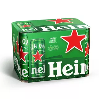 Cerveja Heineken 350ml Sleek - Pack com 12 Unidades