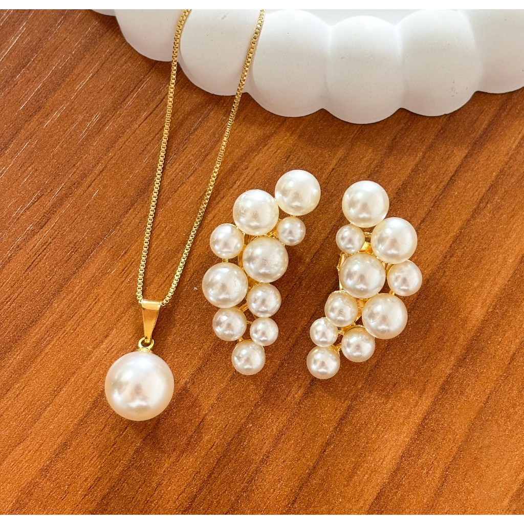 Conjunto Pérola Ouro 18K