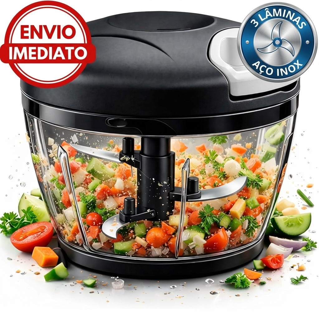 Mini Processador de Alimentos Manual, Triturador de Alho par