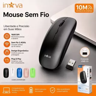 Mouse Sem Fio Com Led Recarregavel (bluetooth,2.4gbUSB)