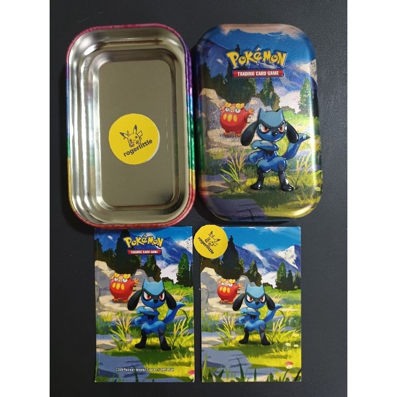 Mini lata Pokémon Riolu Herois Excelsos deslacrada sem boosters + 40 ...