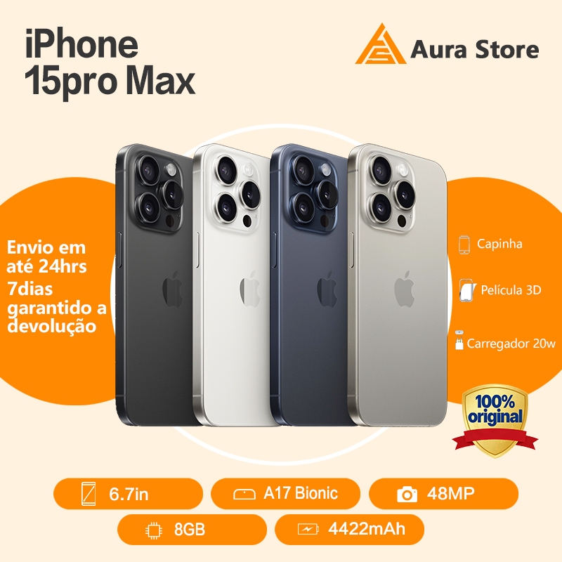 Celular Iphone 15 Pro Max 128gb/ 256gb 100% Original Com Garantia