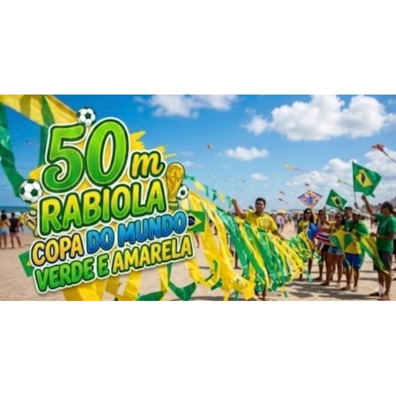 100 metros Rabiola para Copa do Mundo Verde Amarela enfeite Brasil ...
