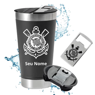 Copo Termico Personalizado Corinthians Timão Coringão personalizado + Nome