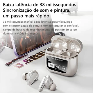 Fone de Ouvido Gamer Bluetooth Sem Fio TOUR Pro 2 | Com LED, Modo Jogo e Música Original - B7