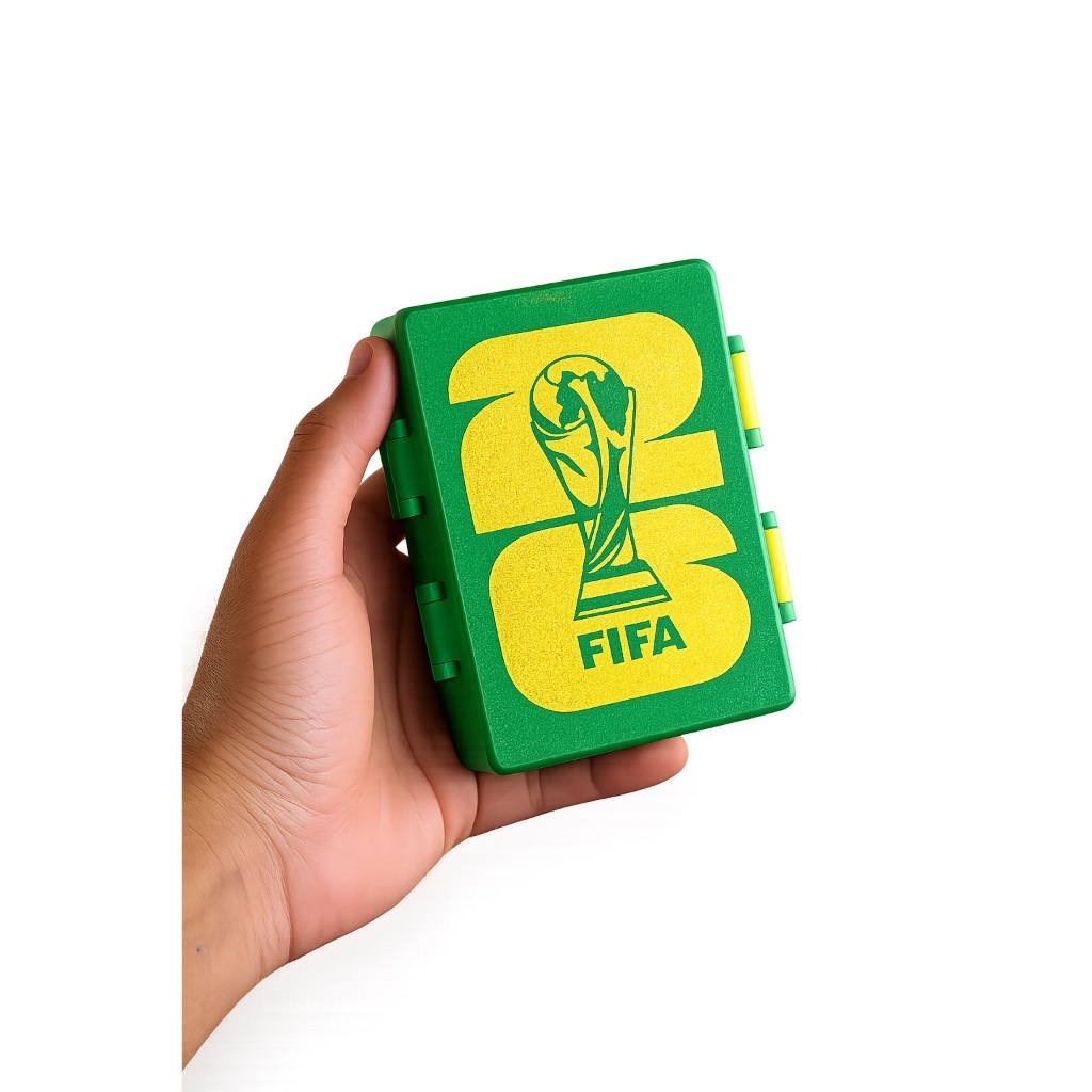 Caixinha Porta Figurinhas da Copa | Organizador de Cards Futebol | Estojo para Guardar Figurinhas