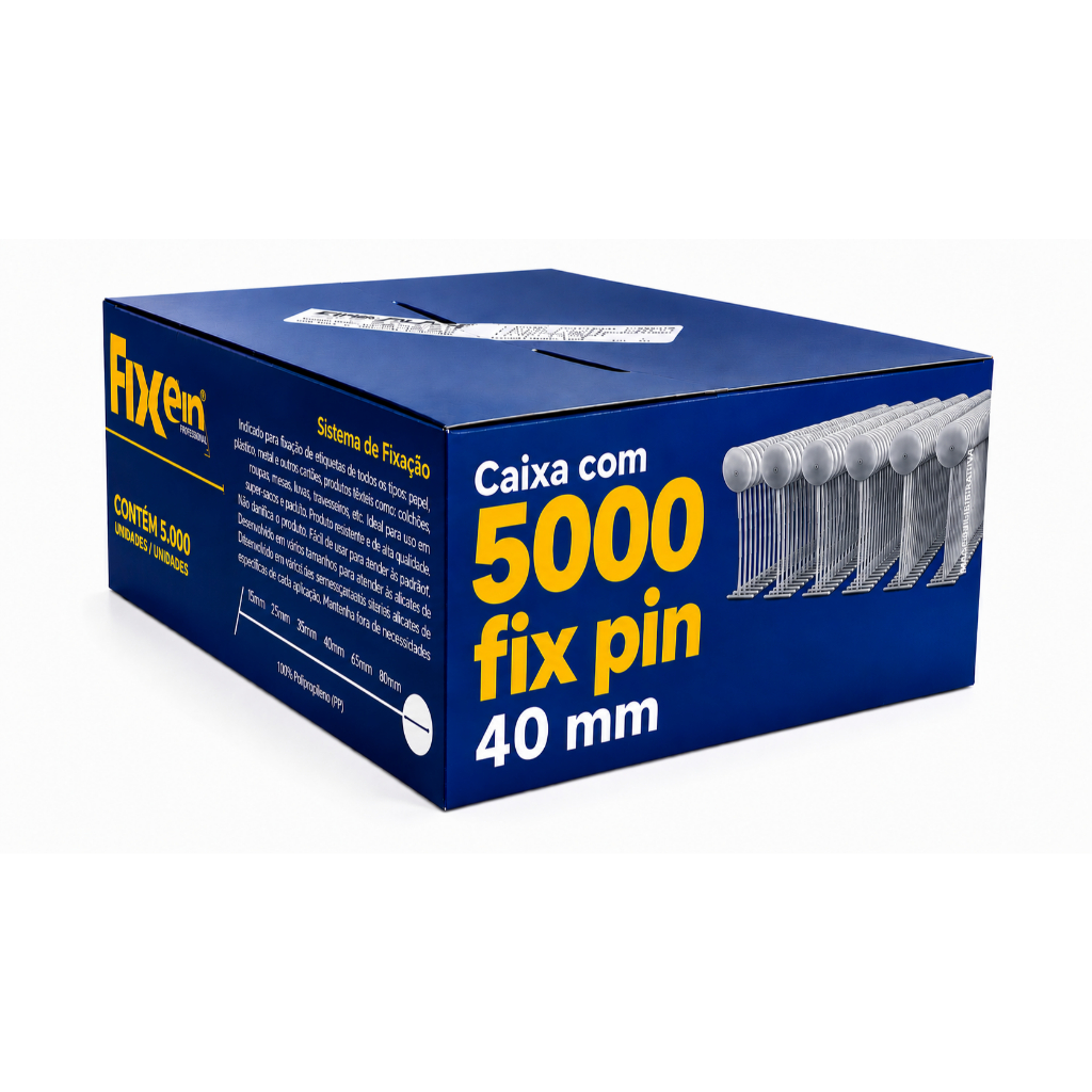 Fix pin Antifurto Pino Tag Colorido - 5000 Pinos - 40mm | Shopee