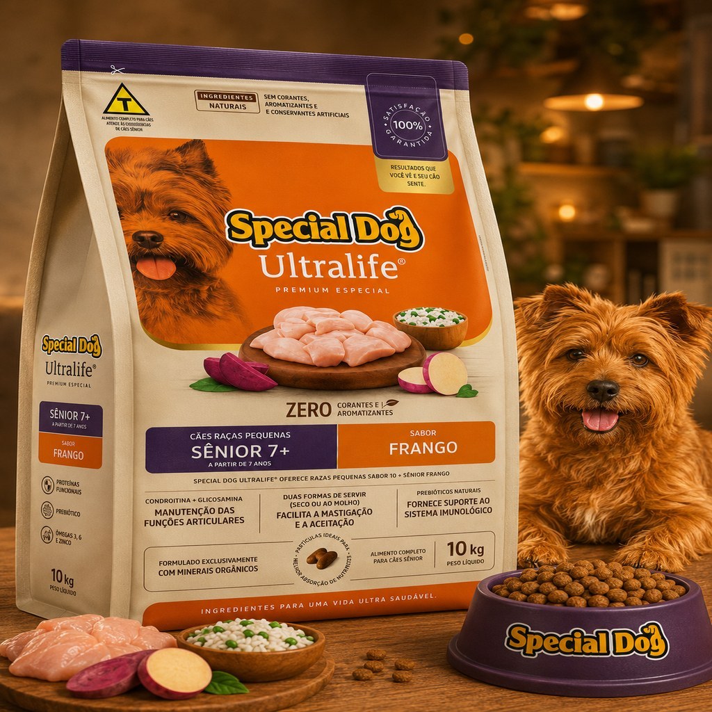 Ração Para Cachorro Idoso 10kg Special Dog Ultralife Adulto Senior ...