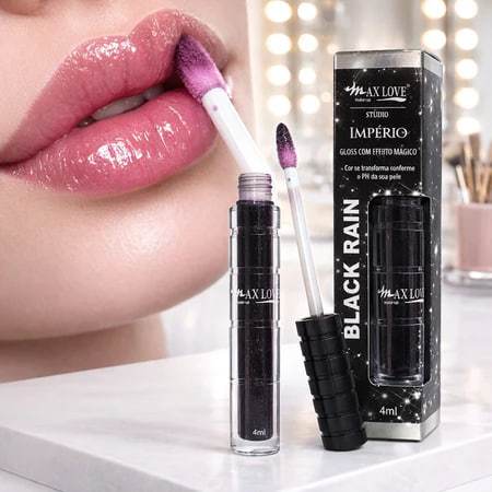 Gloss Labial Max Love Black Rain Vegano 5ml | Shopee Brasil