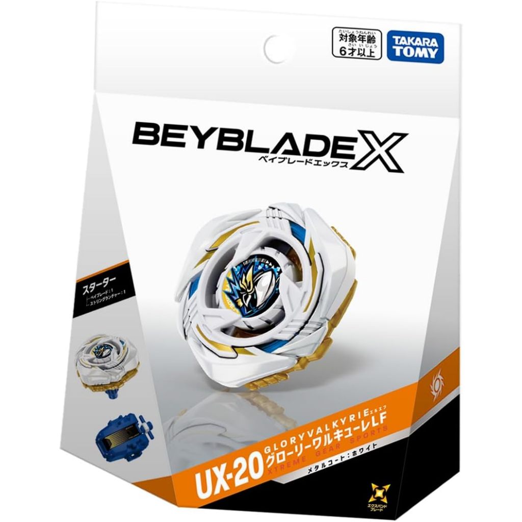 Takara Tomy Beyblade X UX-20 Starter Glory Valkyrie LF Battle Top