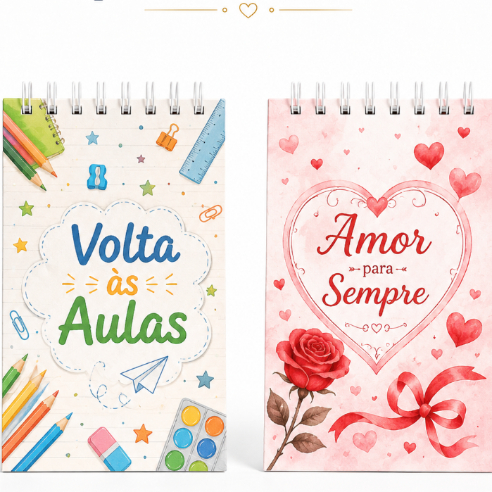 Kits com 10 a 65 Bloquinhos Personalizados A6 50 Folhas | Lembrancinhas, Eventos ou Datas Especiais