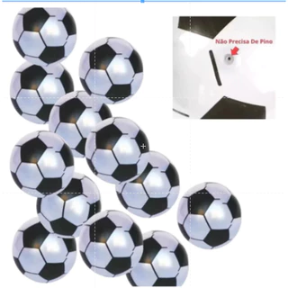 PACOTE PROMOCAO COM 6/10/15/20/25/30 Unidade Bola De Vinil Modelo Futebol 22cm Cores SORTIDO