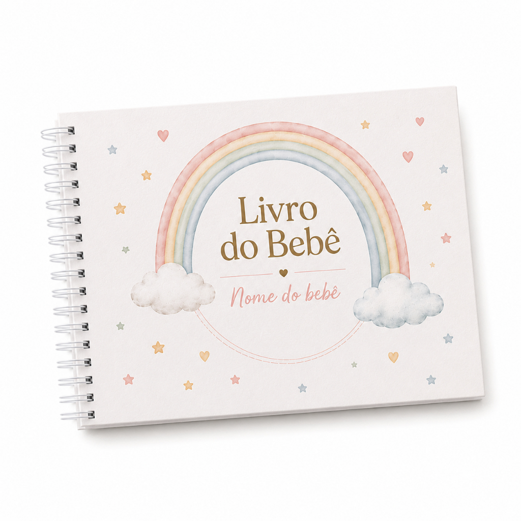 Livro do Bebê Personalizado Ursinho — Tema 06