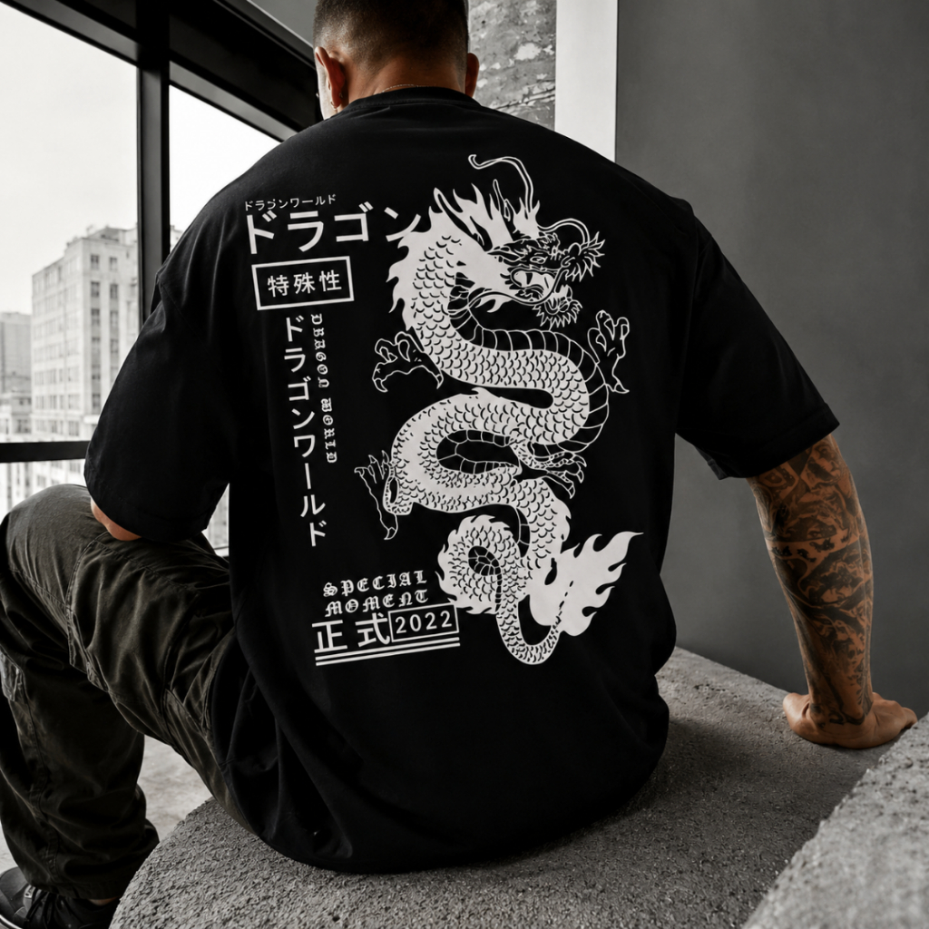 DRAGON FOMULA53㎜X33㎜93a Camiseta Plus Size Streetwear P ao G5 Dragon Oriental Camisa