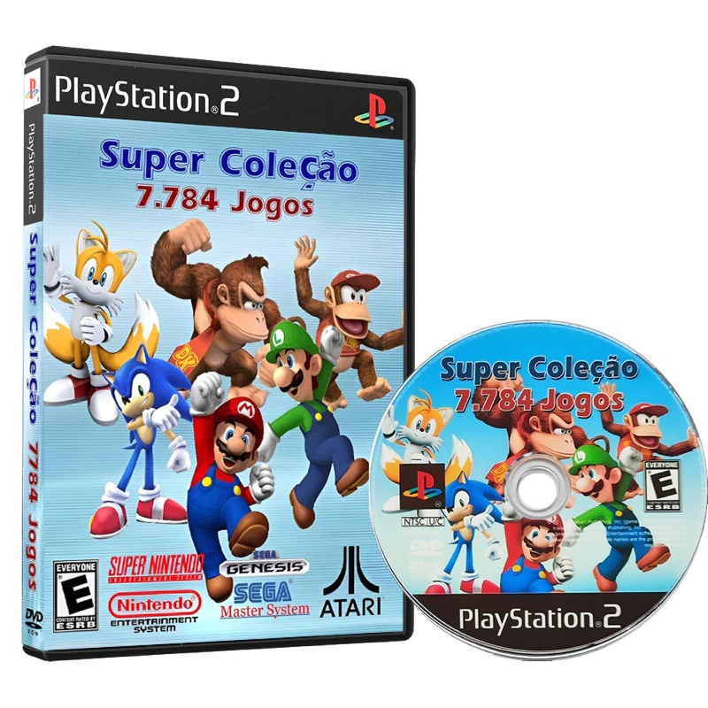 Super colecao 7784 jogos e Emuladores Playstation 2 (+ 7 Mil Jogos