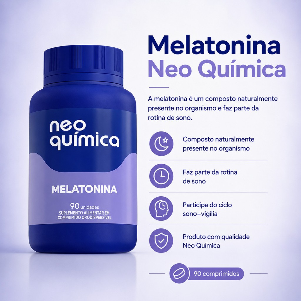 Kit 6x Melatonina Sabor Maracujá 90 Comprimidos - NEO QUIMICA