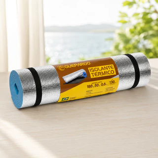 Isolante Térmico Eva Guepardo Aluminizado Camping 1,8mt 50cm