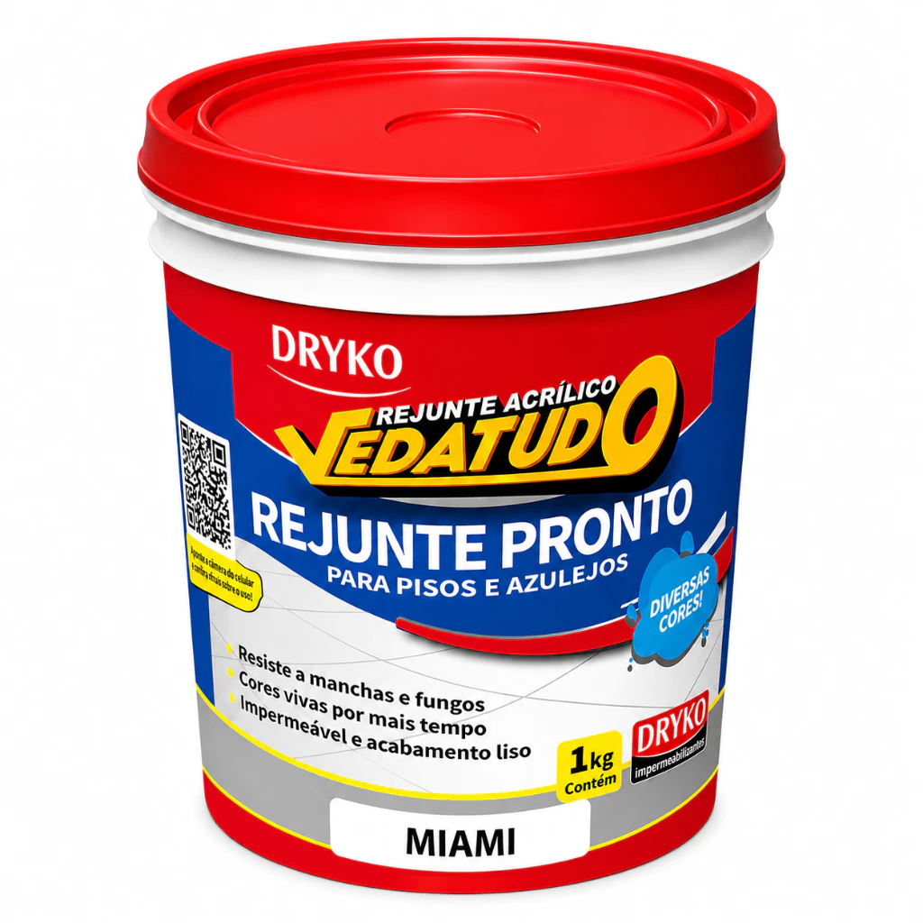 DRYKO REJUNTE ACRILICO VEDATUDO BRANCO PT 1KG