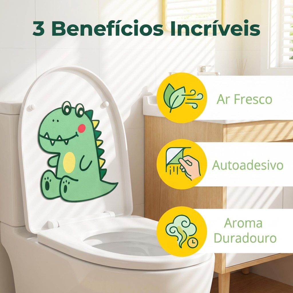 Adesivo Aromático Vaso Sanitário Desenho Animado Fácil Colar | Shopee ...