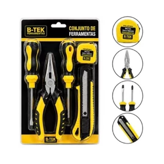 Kit Ferramenta Alicate, Estilete,chave, Philips Fenda
