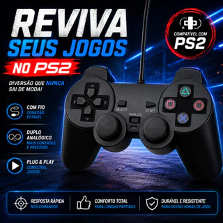 Controle Joystick com Fio para PS2