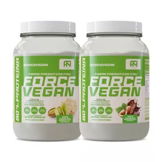 2 Whey Protein Force Vegan 800g - 1 Chocolate Branco e Pistache + 1 Chocolate Meio Amargo e Avelã - Force Nutrition Labs