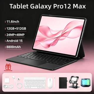 【Teclado e mouse gratuitos】Tablet Pro12 Max 11,6 polegadas, 16 GB + 512 GB, 8.800 mAh Tablet para entretenimen