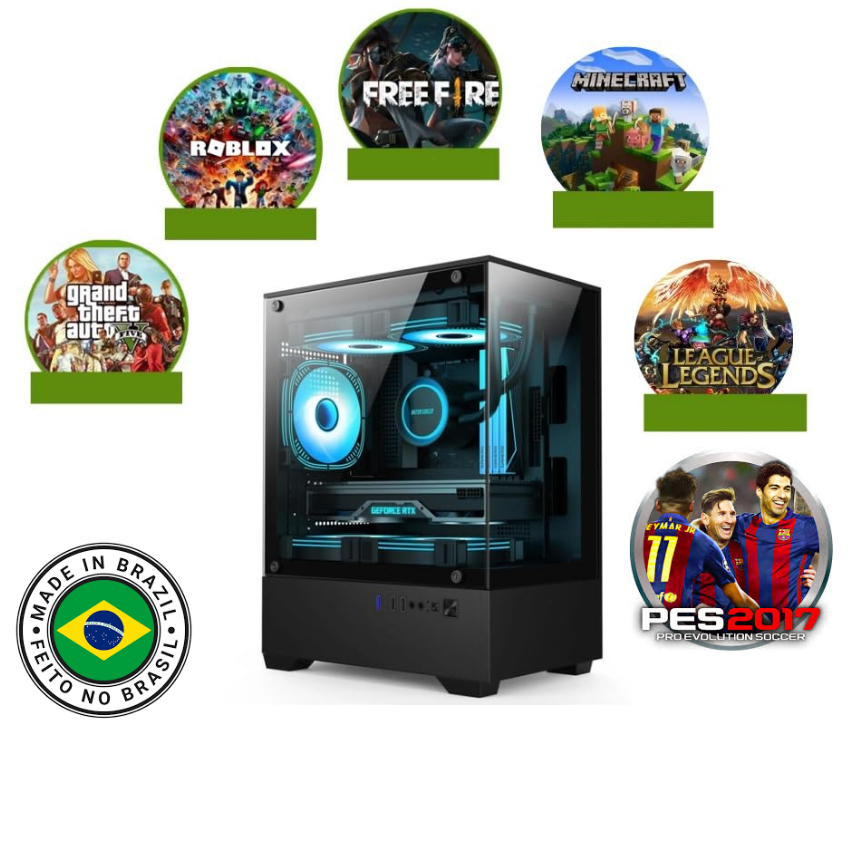 PC gamer i5 8G barato pra escritorio lojas casa ssd128+hd500 wifi