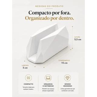 Suporte Vertical Notebook Laptop Organizador Mesa Ajustável Compacto Home Office