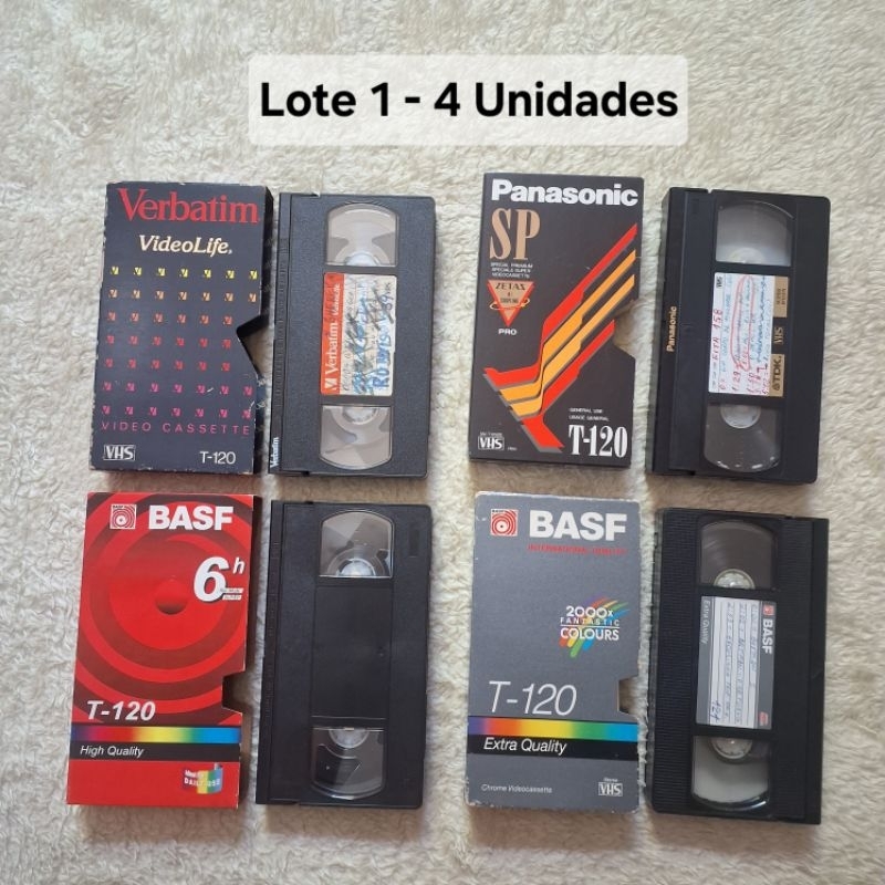 Fitas VHS Regraváveis Variadas - BASF, EMTEC, Sony, TDK, Polaroid
