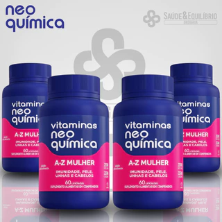 Kit Multivitamínico A-Z Mulher 60 Cápsulas Imunidade Energia Cabelos Unhas Pele