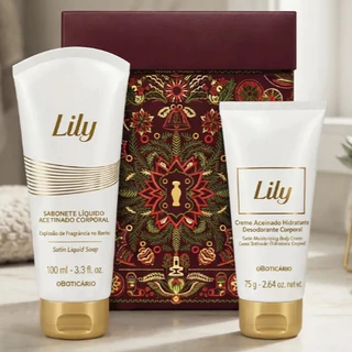 Kit Presente Lily Sabonete Líquido 75ml E Creme 100ml O Boticário